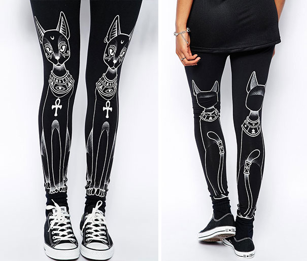 Egyptian Cat Front And Back Leggings