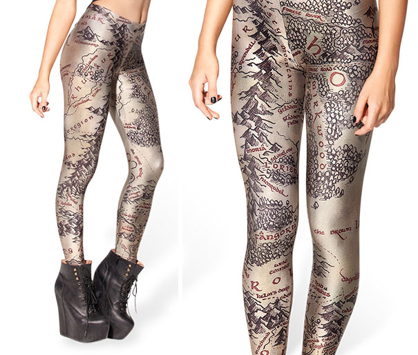 Middle Earth Map Leggings