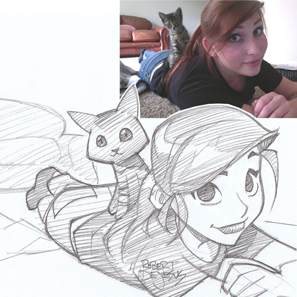 This Artist Turns Strangers Into Anime Characters | Bored Panda