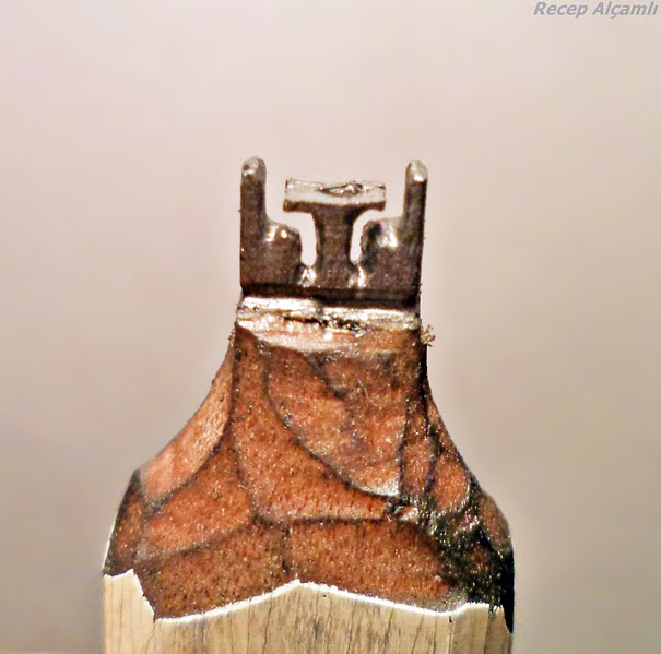Tiny Sculptures Carved Into The Tip Of A Pencil By Recep Alcamli