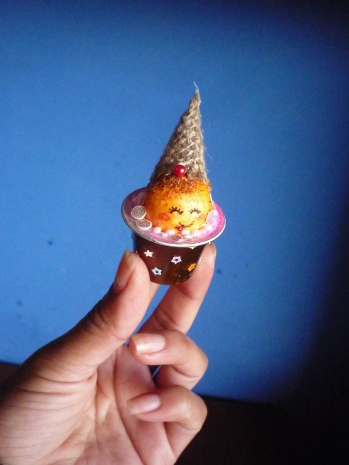 Miniature Stories On A Coffee Capsule