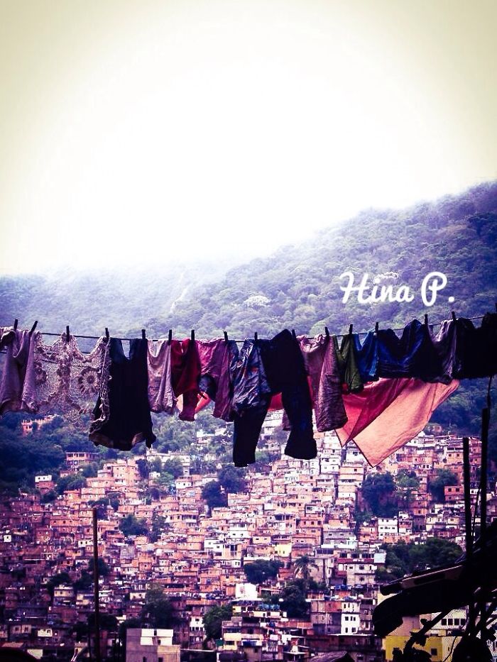 Clothesline Laundry In The Favelas, Rio De Janerio, Brazil