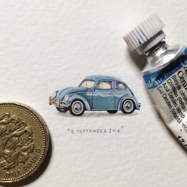 365 Postcards For Ants: Illustrator Creates One Mini Painting Per Day For A Year