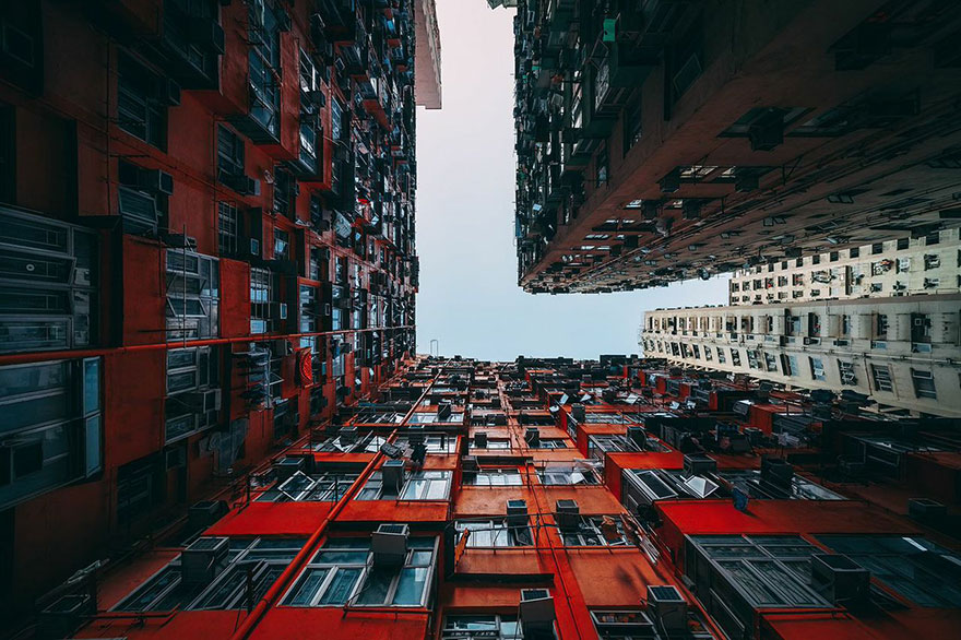Looking Up In Hong Kong: The Overwhelming Symmetry Of This Metropolis' Highrises 