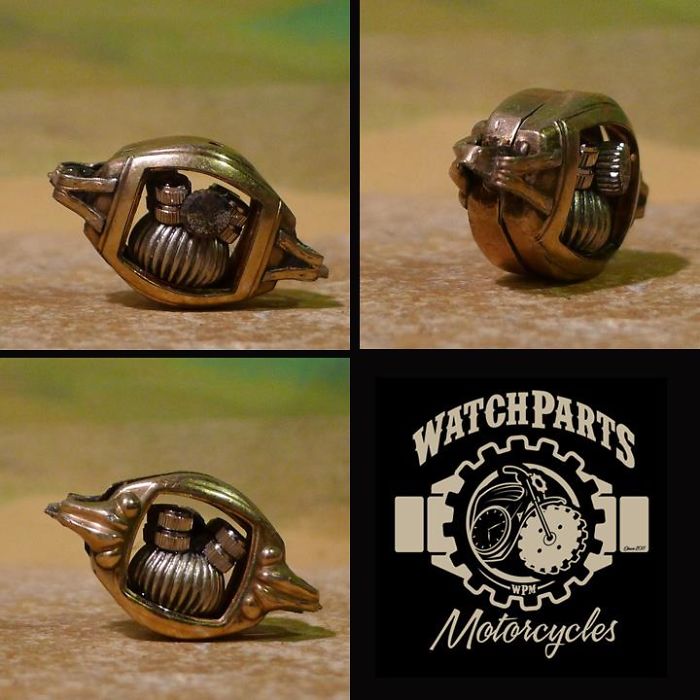 How To Make A Miniature Motorcycle Out Of Watch Parts.