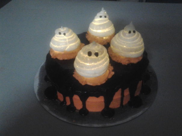 Glowing Ghosts Cake