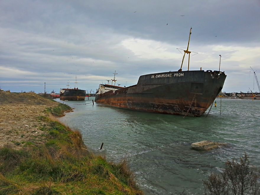 Abandoned Russian Ship In Ravenna, Italy