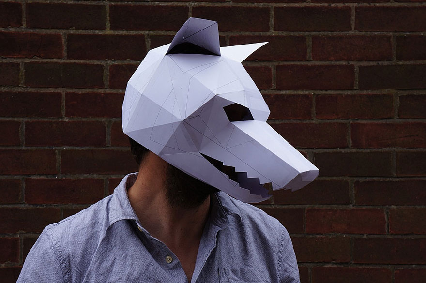 DIY Geometric Paper Masks That You Can Print Out At Home