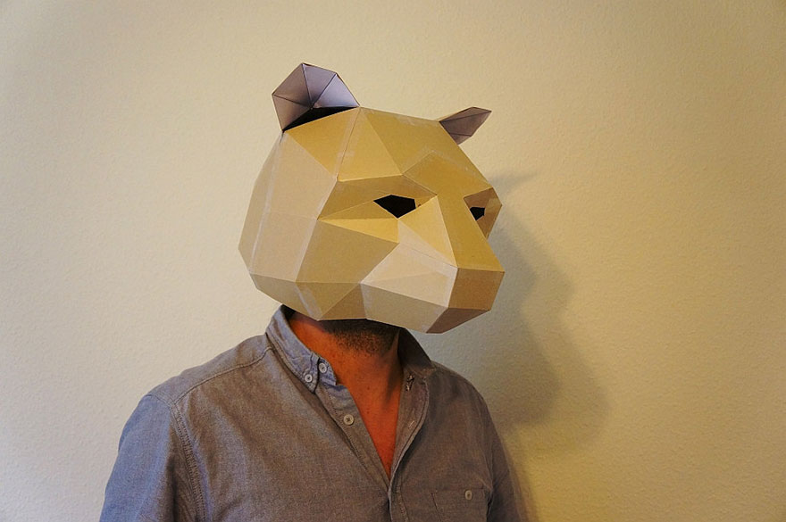 DIY Geometric Paper Masks That You Can Print Out At Home