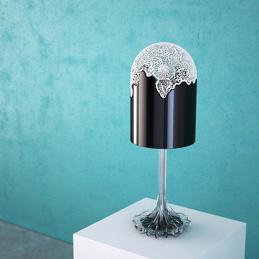 This 3D-Printed Lamp Will Cover Your Room In Elegant Lace Patterns