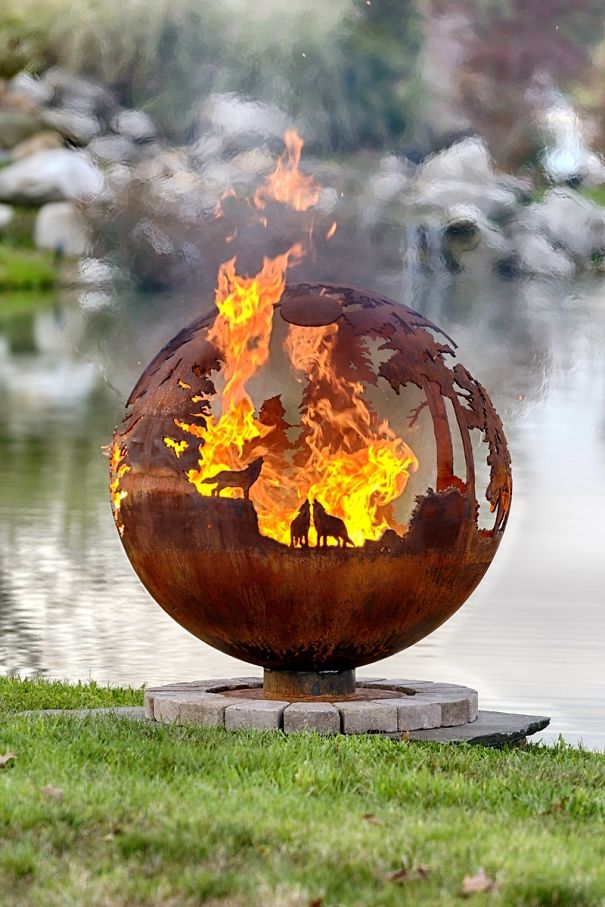 Burning Forest Fire Pit