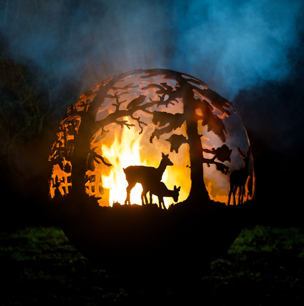 Forest Burning Fire Pit