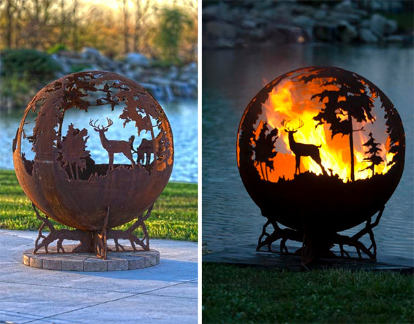Metal Firepits That Are Works Of Art, Burning Earth Fire Pit
