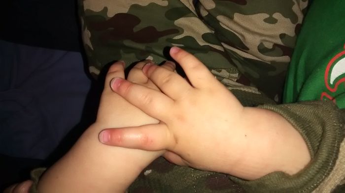 My 8 Month Old Baby Boy's Hands From Philadelphia, Pa