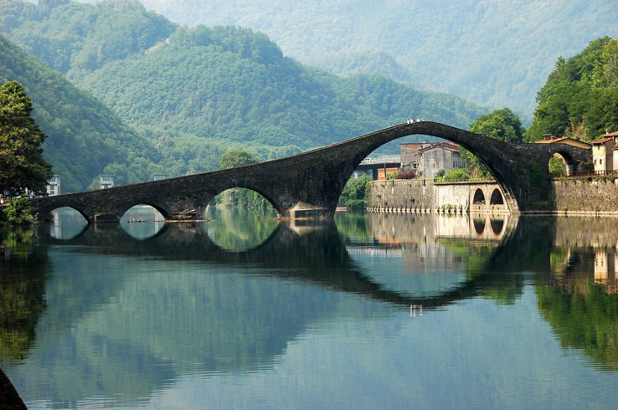 Ponte Del Diavolo Sul Serchio, Garfagnana, Italia