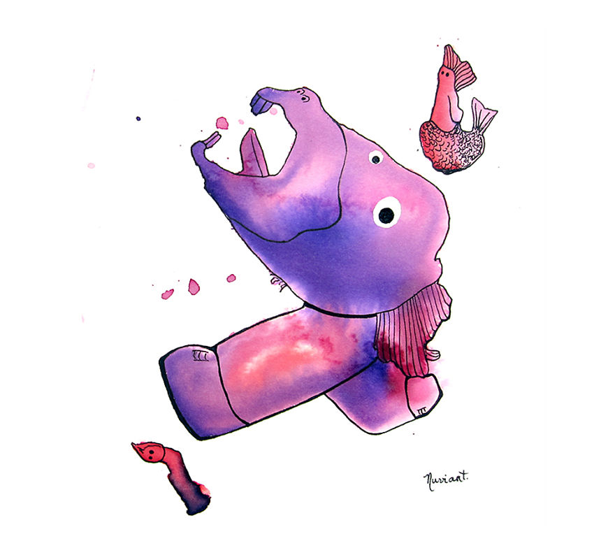 Imagino: I Turn Watercolor Splashes Into Cute Characters