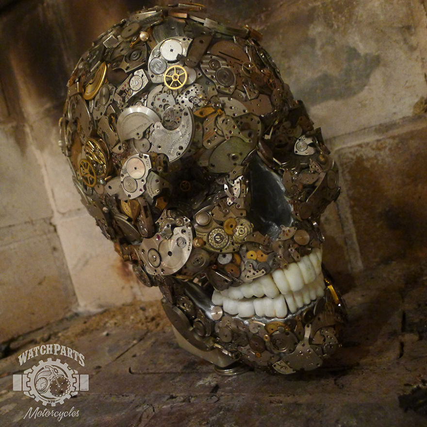 Skull Cover In Thousands Of Watch Parts