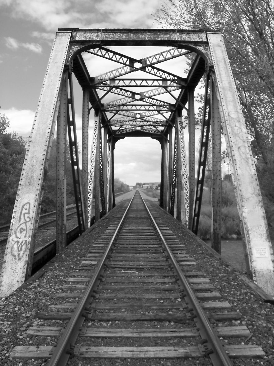 Train Bridge Over Provo River, Ut