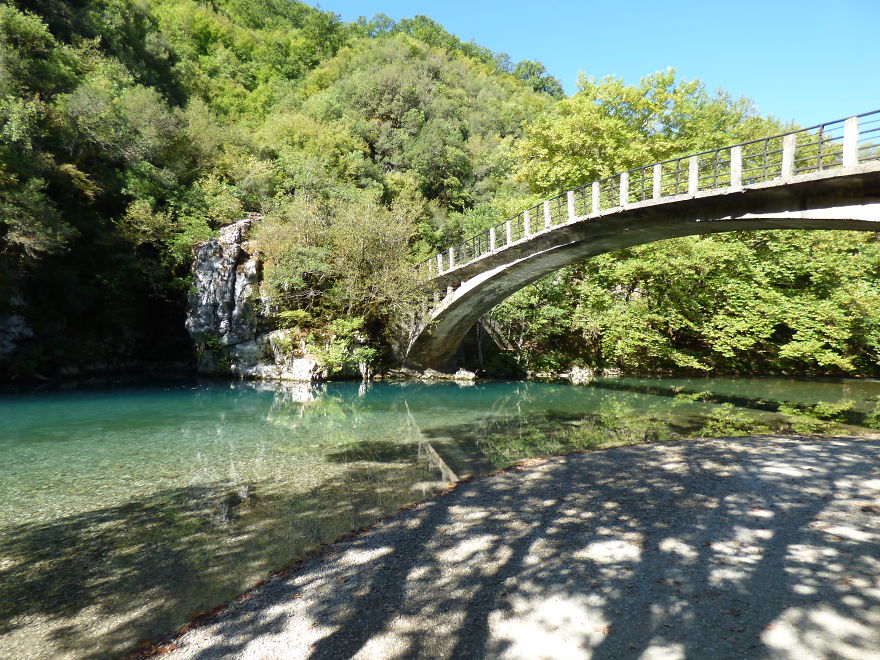 Kledonas Bridge On The Voidomatis River, Greece