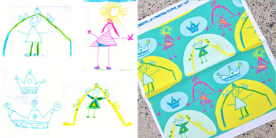 Designer Mum Turns Her 4-Year-Old Daughter’s Drawings Into Surface Patterns