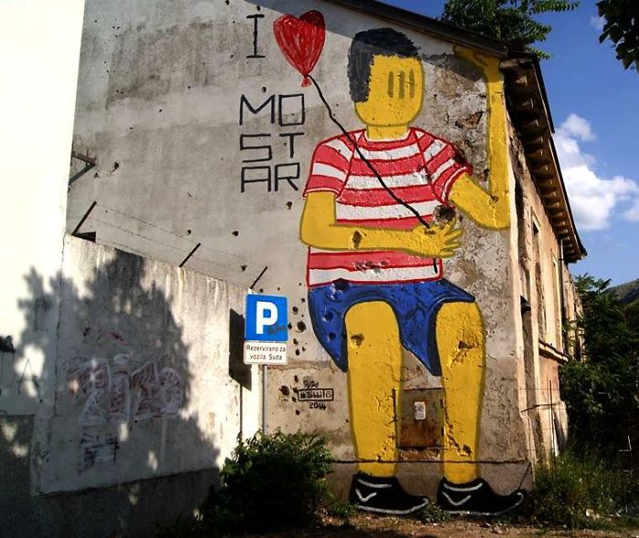 Photos Of Beautiful Street Art In Mostar
