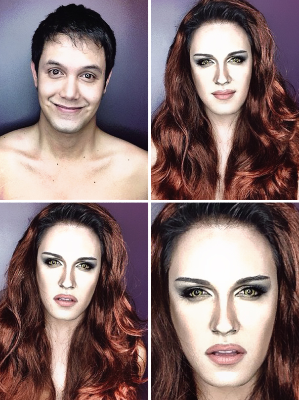 Guy Uses Makeup To Transform Himself Into Female Hollywood Celebrities