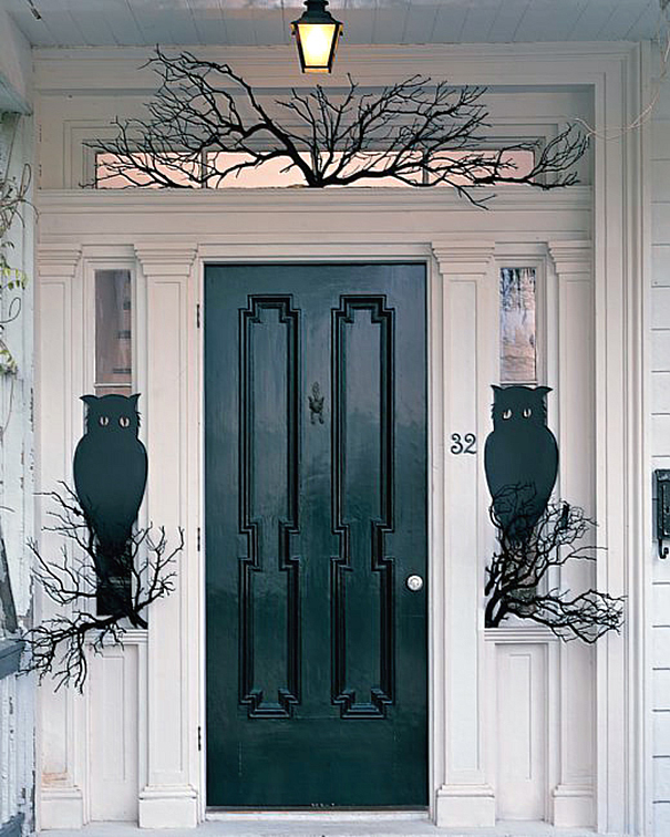 Owl Silhouette Front Door