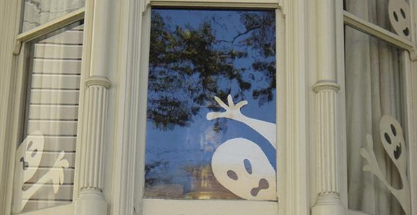 Haunted House Ghost Silhouette Windows