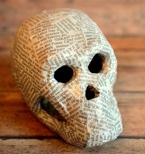 Newspaper Skull
