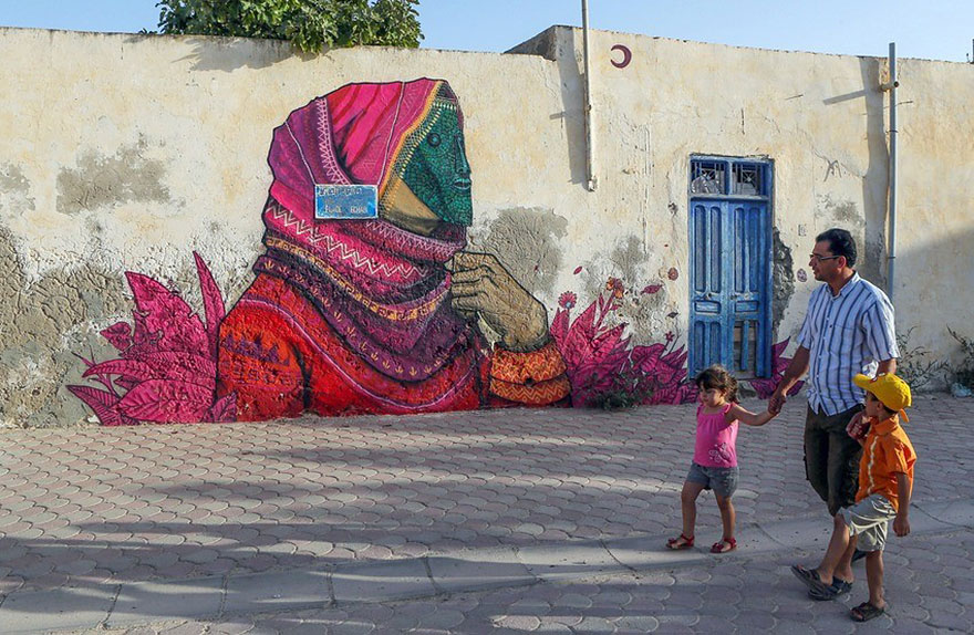 150 Street Artists From 30 Countries Turn Old Tunisian Village Into Outdoor Art Gallery