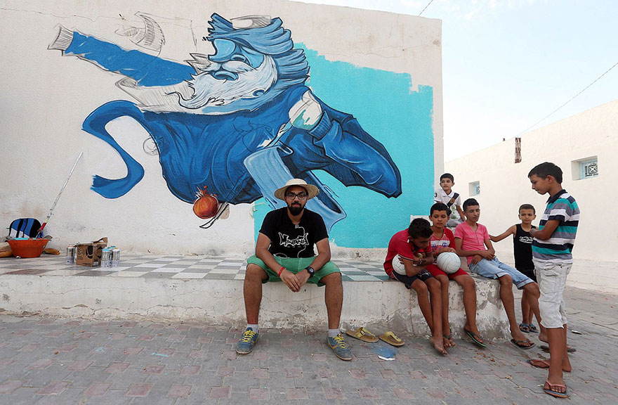 150 Street Artists From 30 Countries Turn Old Tunisian Village Into Outdoor Art Gallery