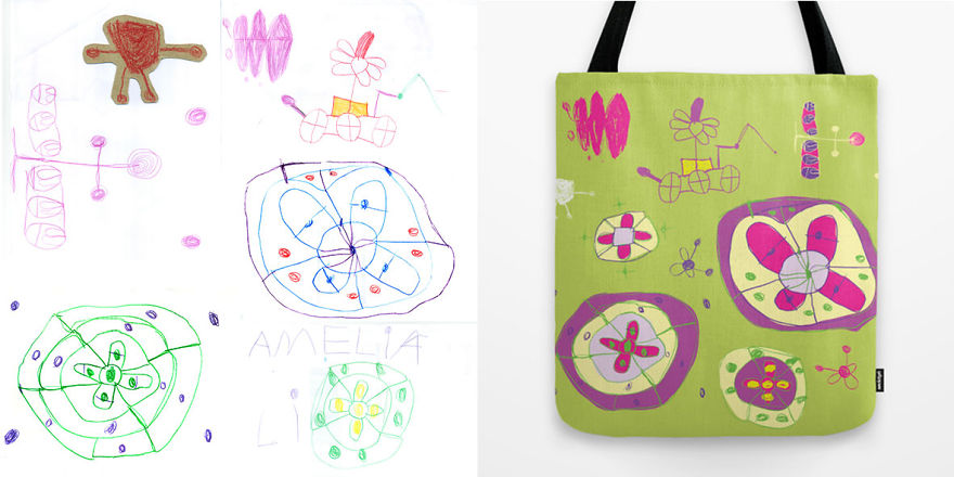 Designer Mum Turns Her 4-Year-Old Daughter’s Drawings Into Surface Patterns