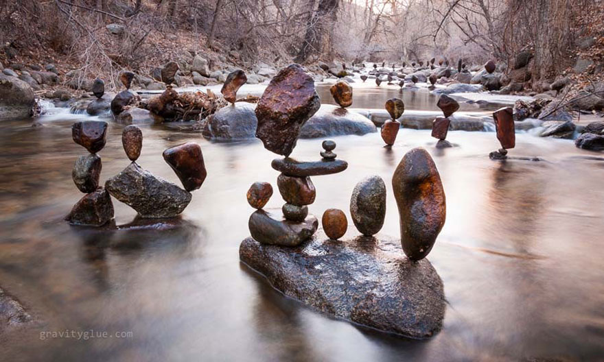Artist Creates Impossible Towers Of Balanced Rocks To Meditate