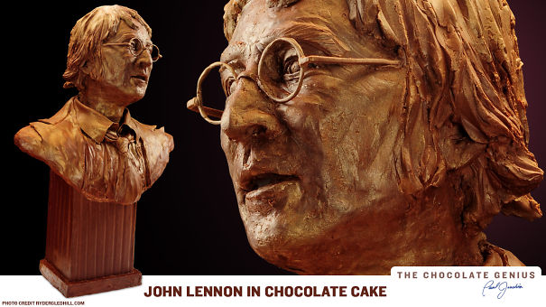 John Lennon Chocolate Cake 29" High