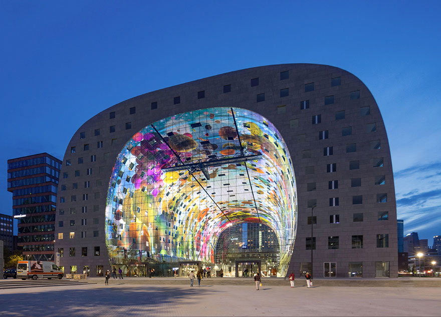 A Spectacular 36,000 Sq Ft Mural Decorates This Newly-Opened Market Hall In Rotterdam