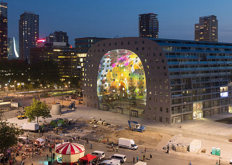 A Spectacular 36,000 Sq Ft Mural Decorates This Newly-Opened Market Hall In Rotterdam