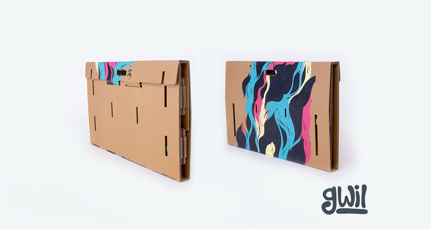 This Standing Cardboard Desk Is Portable, Recyclable, And Is Strong Enough To Hold An Adult