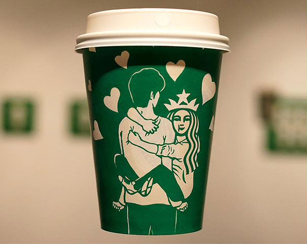 Illustrator Doodles On Starbucks Cups To Turn Mermaid Into Various Characters