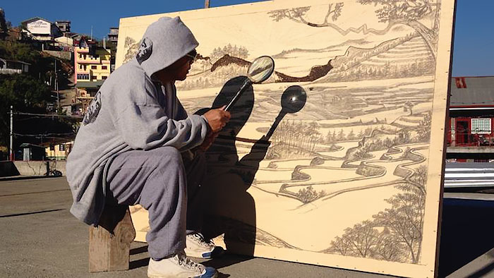Artist Uses The Power Of The Sun And A Magnifying Glass To Create Stunning Drawings