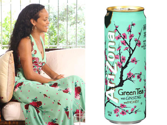 Rihanna And Arizona Green Tea