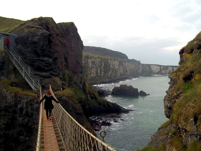 Looking On To The Other Side. Hanging Bridge. Ireland.