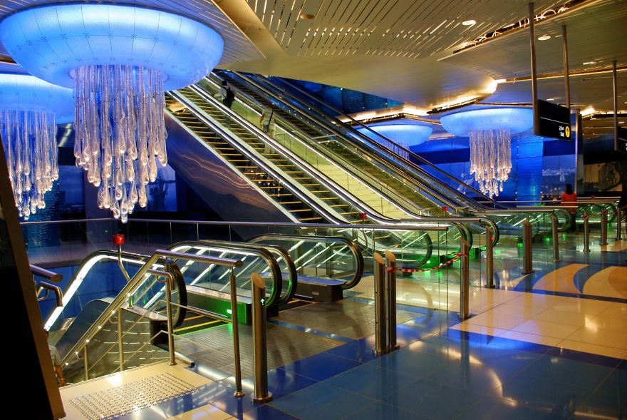 Metro Station In Dubai - Uae