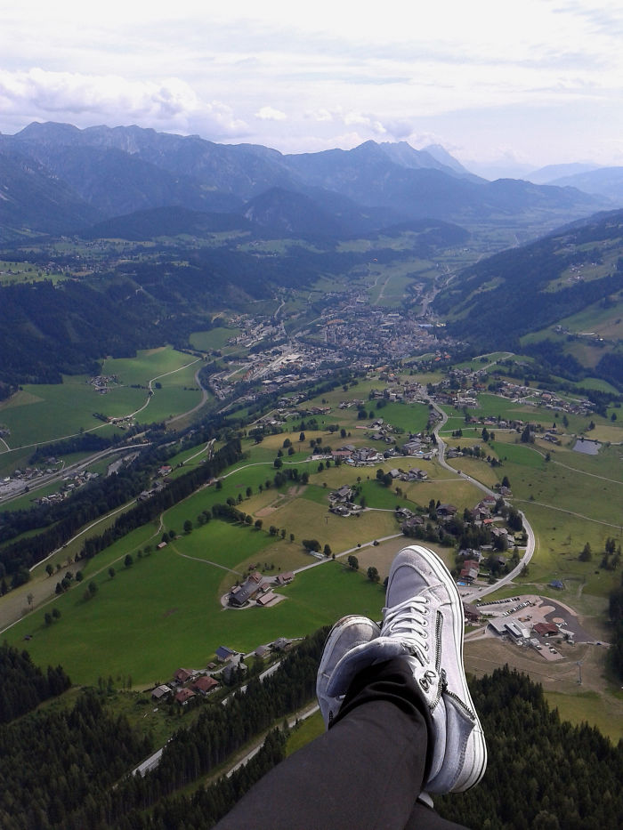 Paragliding Over The Austrian Alps