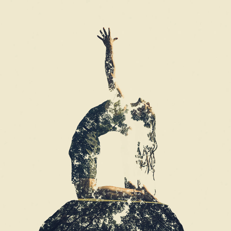 With The Help Of Yoga Instructors, I Create Surreal Photos That Blend Human Body With Plant Forms