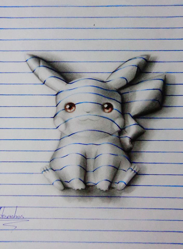 15-Year-Old Artist Creates Awesome 3D Notebook Drawings