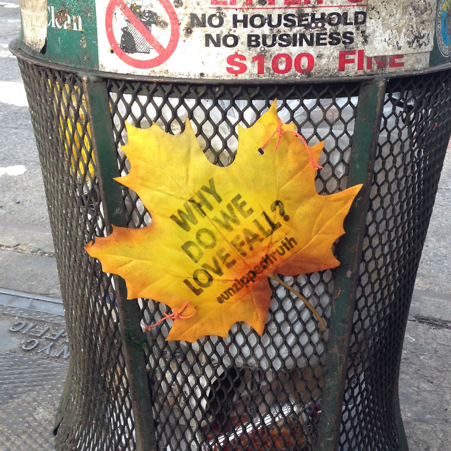 Street Art Turns Into Leaf Art In New York