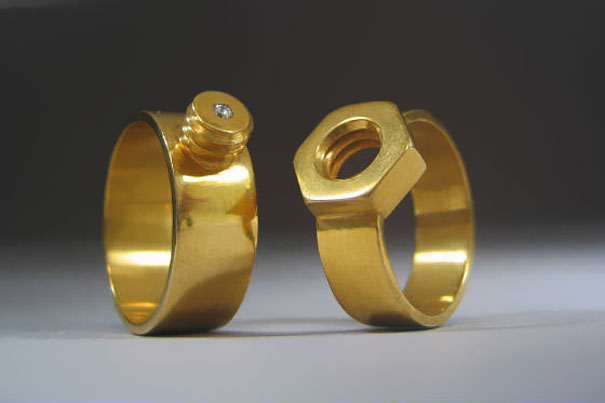 Nut And Bolt Wedding-ring