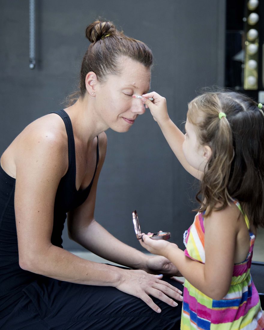 Little Girls Do Their Mothers' Makeup