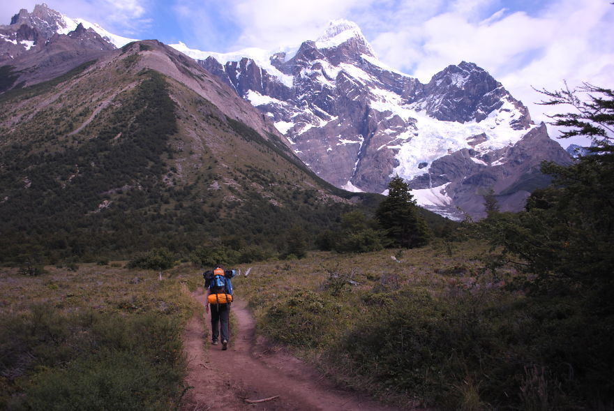 Camino Hacia Torres Del Paine, Parque Nacional Torres Del Paine, Punta Arenas Chile