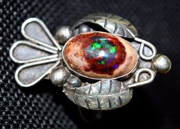 Raw Opal Dove Ring